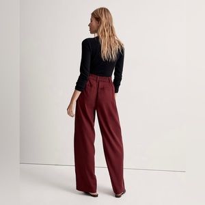 The Neale Straight-Leg Pant in Drapeweave size 12 color Cabernet